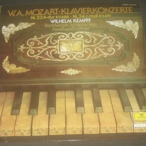 MOZART – Piano Concertos No 23 & 24 KEMPFF / LEITNER DGG 2535 204 LP EX