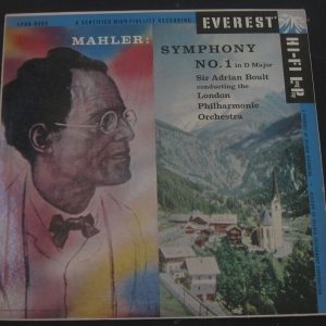 Mahler Symphony No.1 Boult Everest LPBR 6005 lp USA 1958