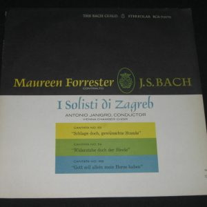 Maureen Forrester – Bach cantatas .  Janigro – I Solisti di Zagreb – Vanguard lp