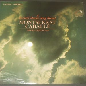 Montserrat Caballe Strauss Song Recital  Zanetti – Piano  RCA  LSC 2956 1967 LP
