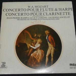 Mozart Clarinet Flute Harp Concertos Lancelot Paillard Rampal Laskine lp EX