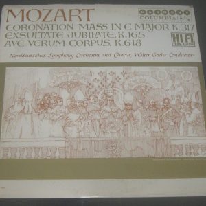 Mozart Coronation Mass Walter Goehr  Columbia Harmony HL 7226 USA LP