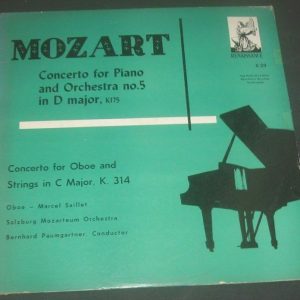 Mozart Piano Concerto Balsam Gimpel Paumgartner Saillet Renaissance X-29 lp RARE