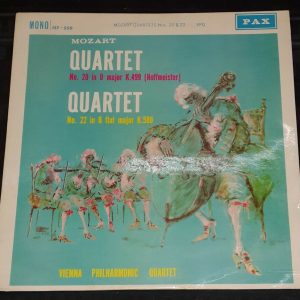 Mozart – Quartet No. 20 / 22 Vienna Phil Quartet PAX ( Decca ‎LXT ) LP ED1 EX
