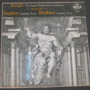 Mozart Symphonies 35 & 41 / Krips Israel Philarmonic Decca LXT 5414 lp