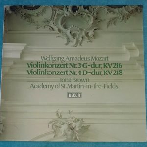 Mozart – Violin Concertos No.3 / 4  Iona Brown Decca ‎ 6.42407 LP EX
