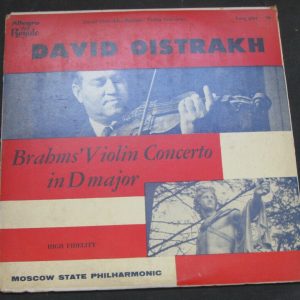 OISTAKH – Brahms Violin Concerto ULTRAPHONIC 8050 lp 1955 RARE
