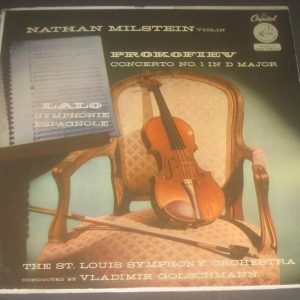 PROKOFIEV Concerto  LALO Symphonie Espagnole Milstein Golschmann capitol LP RARE