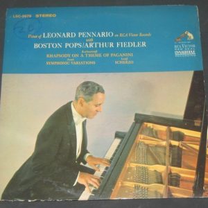 Pennario – Fiedler : Rachmaninoff / Franck / Litolff RCA LSC 2678 1963 lp