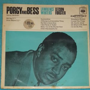 Porgy & Bess – Lawrence Winters / Leeson Forster  CBS Israeli LP 1st Press  Rare