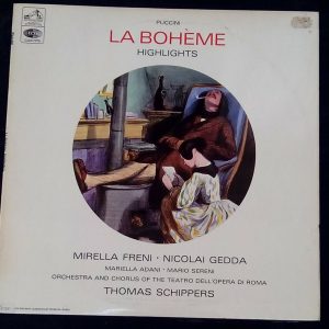 Puccini ‎– La Boheme Highlights  Schippers HMV ASD 2271 England 1966 LP