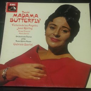 Puccini – Madama Butterfly los Angeles Bjorling Santini  EMI SLS 5128 3 LP Box