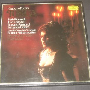 Puccini – Tosca  Ricciarelli / Carreras  / Karajan  DGG 2707121 2 LP BOX EX