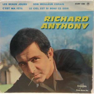 Richard Anthony – C’est Ma Fête 7″ EP 1963 France French Folk Chanson Columbia