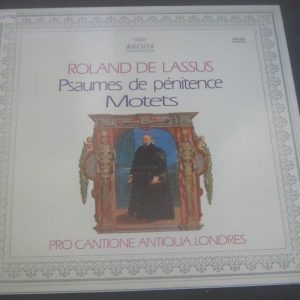 Roland De Lassus  Psaumes de p?nitence / Motets Pro Cantione Antiqua Archiv LP