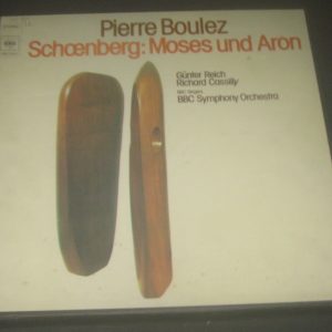 Schoenberg ‎– Moses Und Aron  Boulez Reich / Cassilly CBS ‎– 79201 2 LP BOX EX