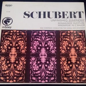 Schubert Unfinished Symphony Rosamunde Overture Magnificat  Goberman Odyssey LP
