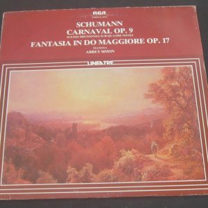 Schumann : Carnaval  Op 9  Fantasia Op 17 ABBEY SIMON – Piano RCA GL 32614 lp EX