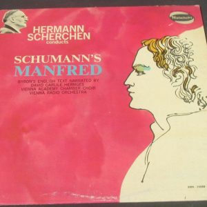 Schumann : Manfred Lord Byron Hermann Scherchen westminster xwn 19088 lp