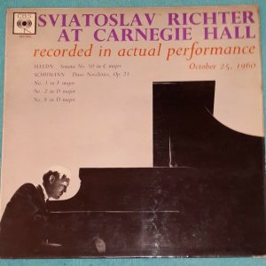 Sviatoslav Richter At Carnegie Hall – Haydn , Schumann CBS BRG 72033 LP