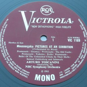 Toscanini Mussorgsky Pictures Dukas Apprentice RCA VIC 1189 LP EX 1966