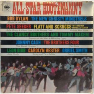 Various – All-Star Hootenanny LP Bob Dylan Pete Seeger Johnny Cash Leon Bibb