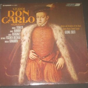 Verdi ‎– Don Carlo Highlights Solti Fischer-Dieskau LONDON OS 26041 LP 1967 EX