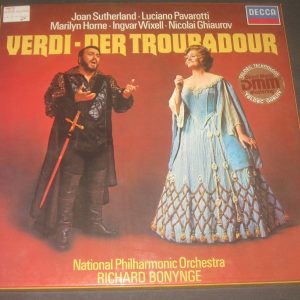 Verdi Il Trovatore Pavarotti Sutherland Bonynge Decca 6.35390 3 LP Box EX