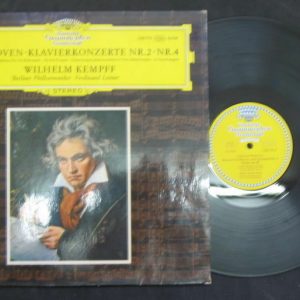 WILHELM KEMPFF & LEITNER , Beethoven Piano Concerto DGG SLPM Tulips lp