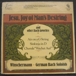 WINSCHERMANN / GERMAN BACH SOLOISTS JESU, JOY OF MAN’S DESIRING  lp
