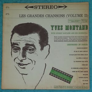 Yves Montand  ‎– Les Grandes Chansons  Hubert Rostaing  Columbia WS 322 6 Eye LP