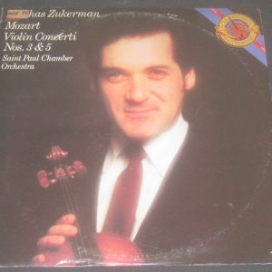 Zukerman – Mozart : Violin Concerto Nos. 3 & 5  CBS 37290 LP EX